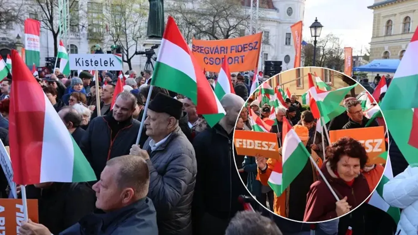 Íme az első fotók: Szentesen is tömegek várják Orbán Viktort