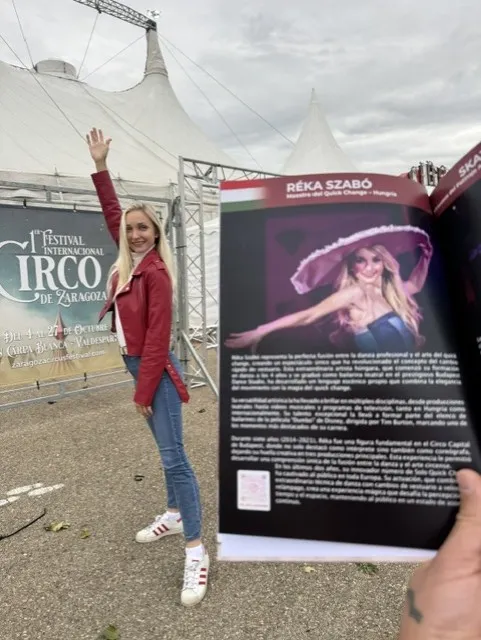 Réka a zaragoza-i cirkuszfesztiválon is bemutatta a "Barbie show" műsorát