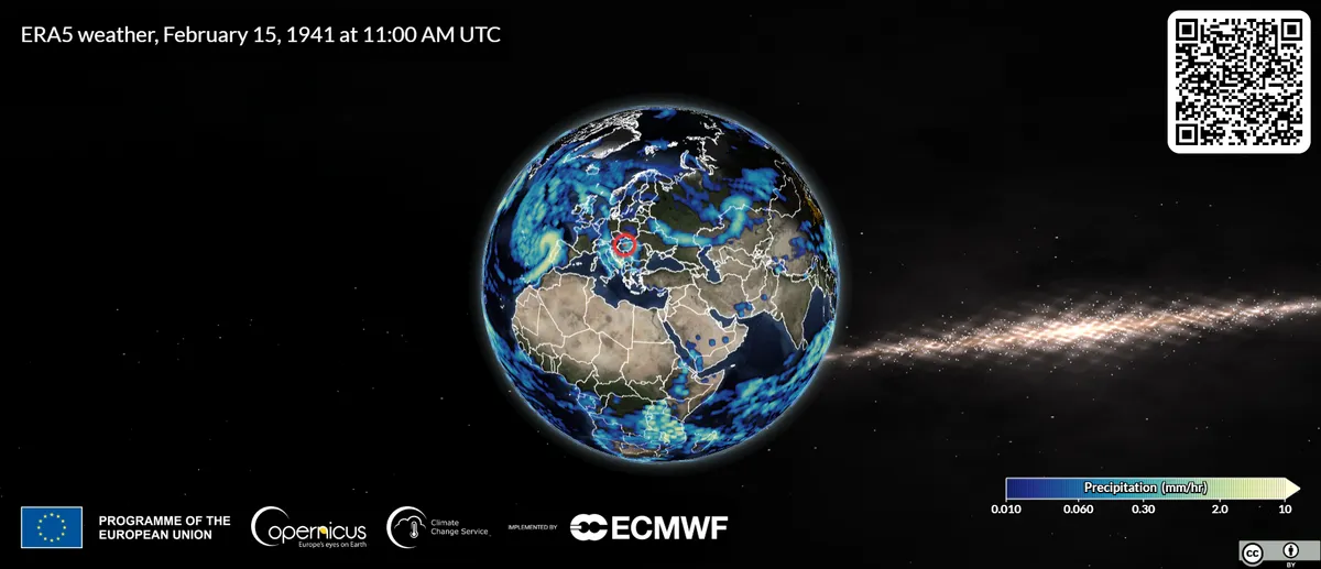 Copernicus Weather Replay nyitóoldal