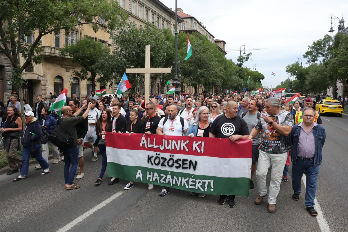 Tüntetés a migrációs paktum ellen.2026Június 5.,