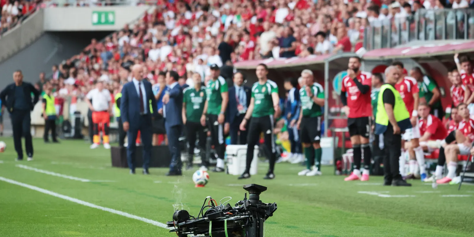 Videón a magyar-kazah meccsen történt baleset