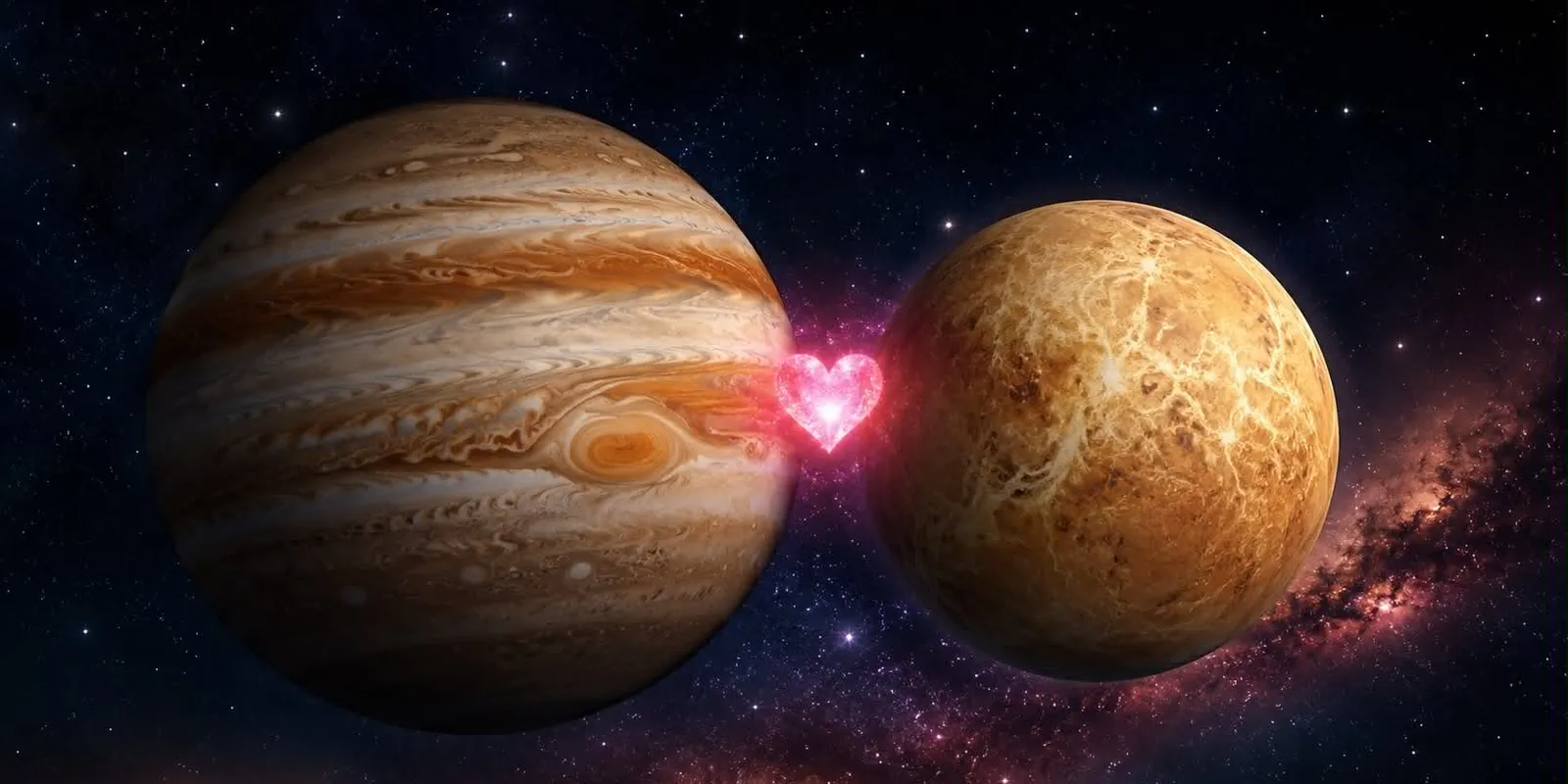 A Jupiter szerelmes csókot ad a Vénusznak